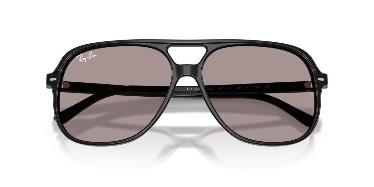 Ray-Ban RB2198 901/53 black sunglasses 60mm folded view