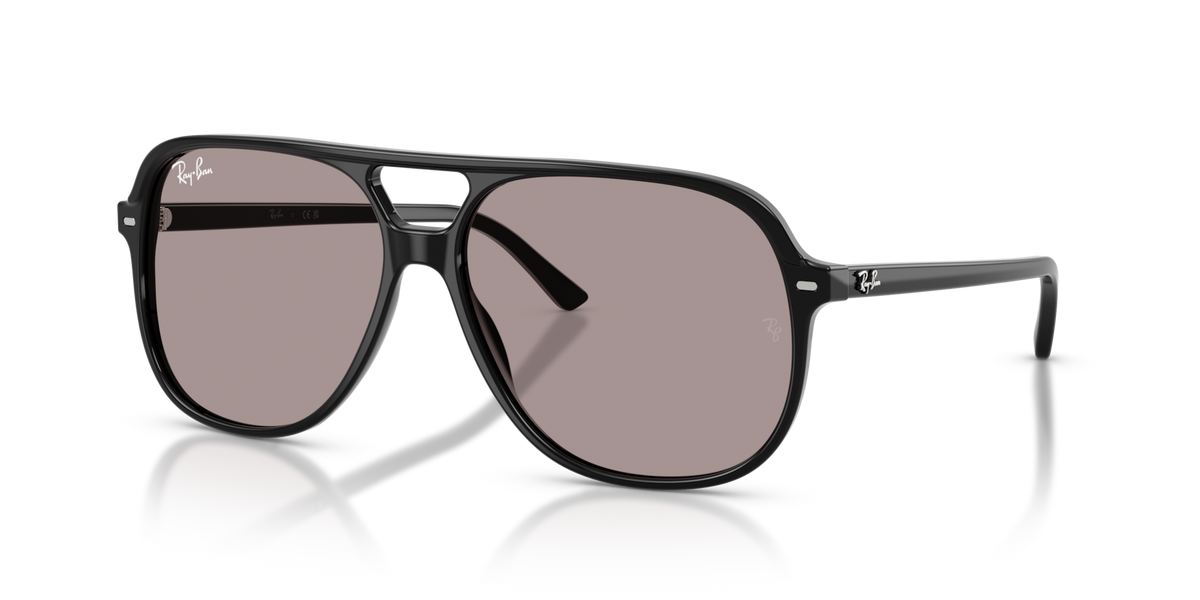 Ray-Ban RB2198 901/53 black sunglasses 60mm angled view