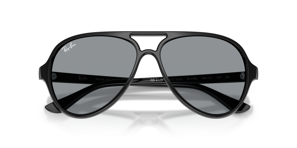 Ray-Ban RB4125 601/R5 black sunglasses 59mm folded view