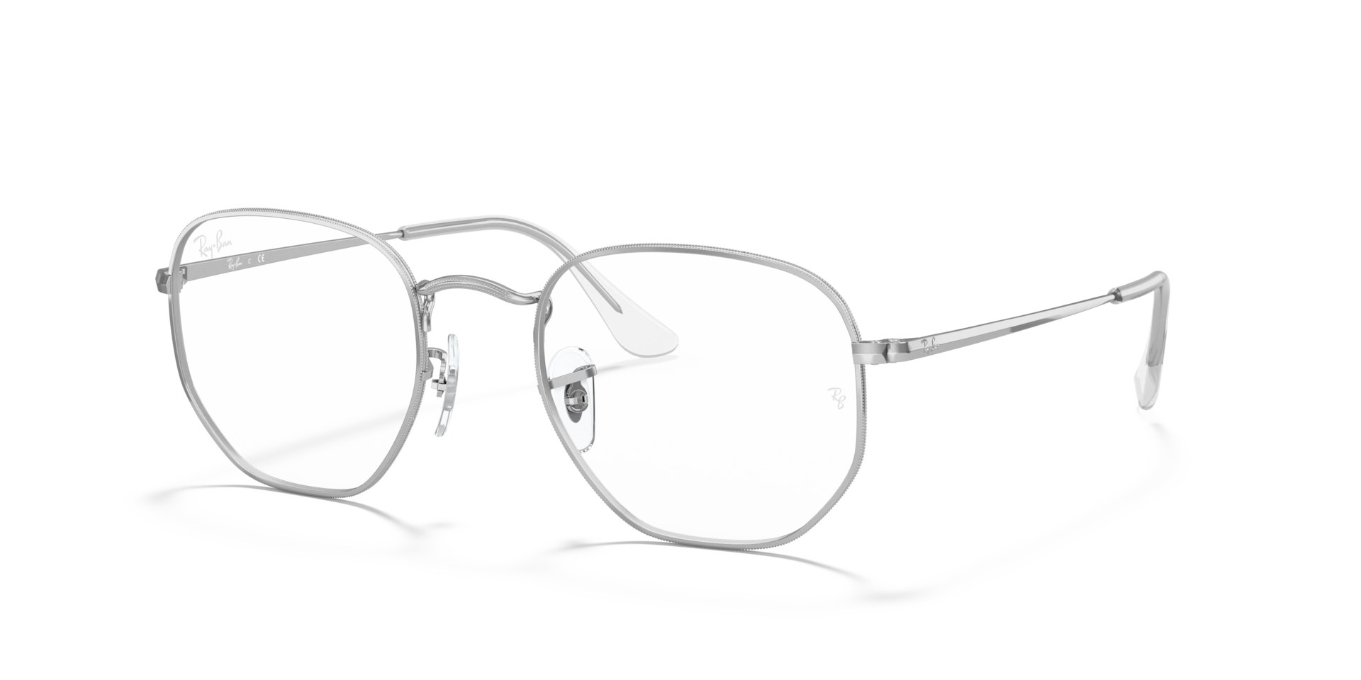 Ray-Ban RX6448 2501 silver eyeglasses 51mm angled view