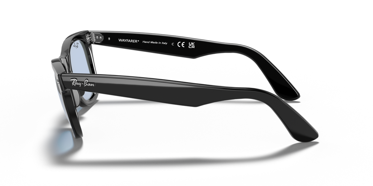 Ray-Ban RB2140F 901/64 black sunglasses 52mm side view