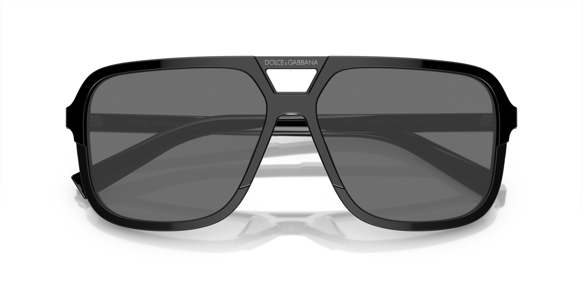 Dolce & Gabbana DG4354 193481 black sunglasses 61mm folded view