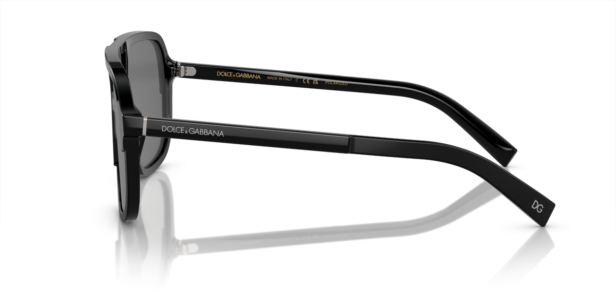 Dolce & Gabbana DG4354 193481 black sunglasses 61mm side view