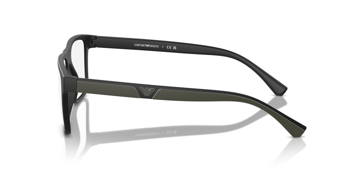 Emporio Armani EA4115 58531W matte black sunglasses 54mm side view