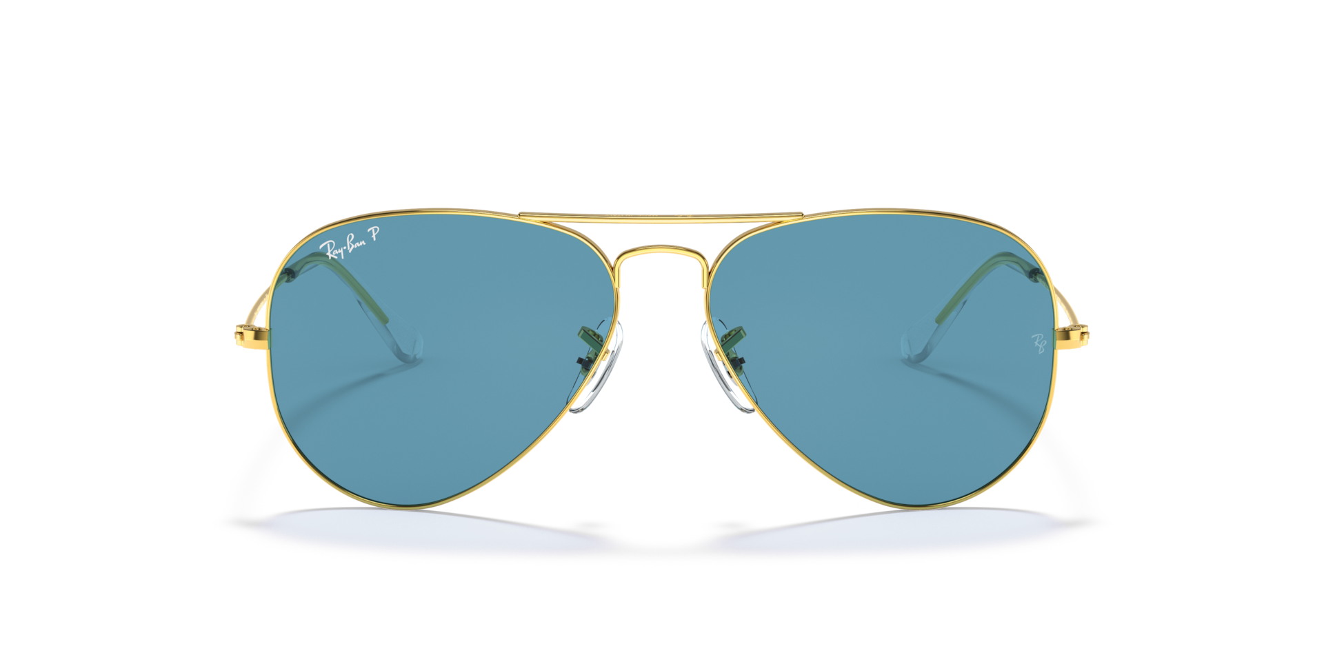 Ray-Ban Aviator Classic RB3025 9196S2 gold polarized sunglasses 58mm front view