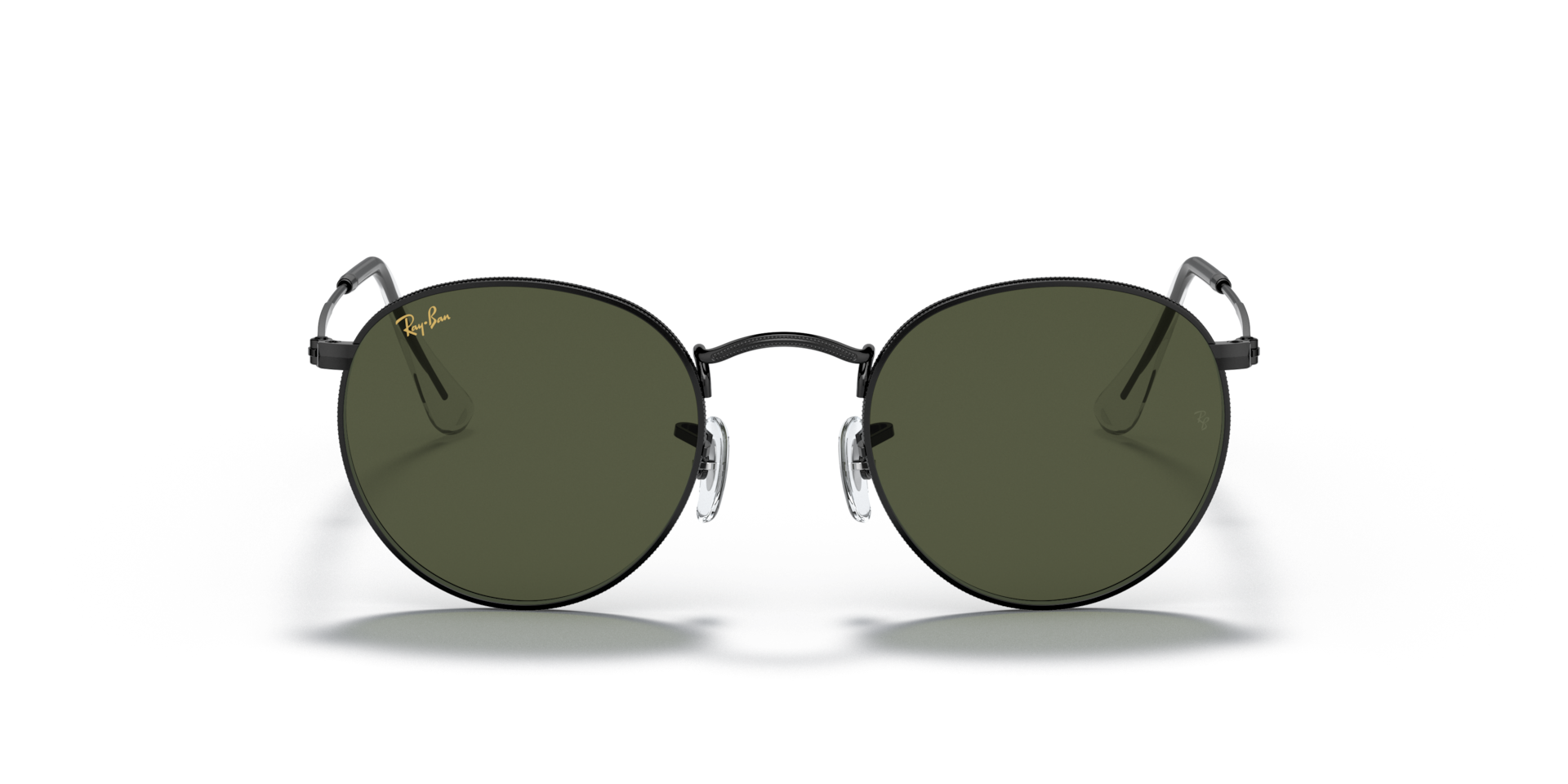 Ray-Ban Round Metal RB3447 919931 black sunglasses 50mm front view