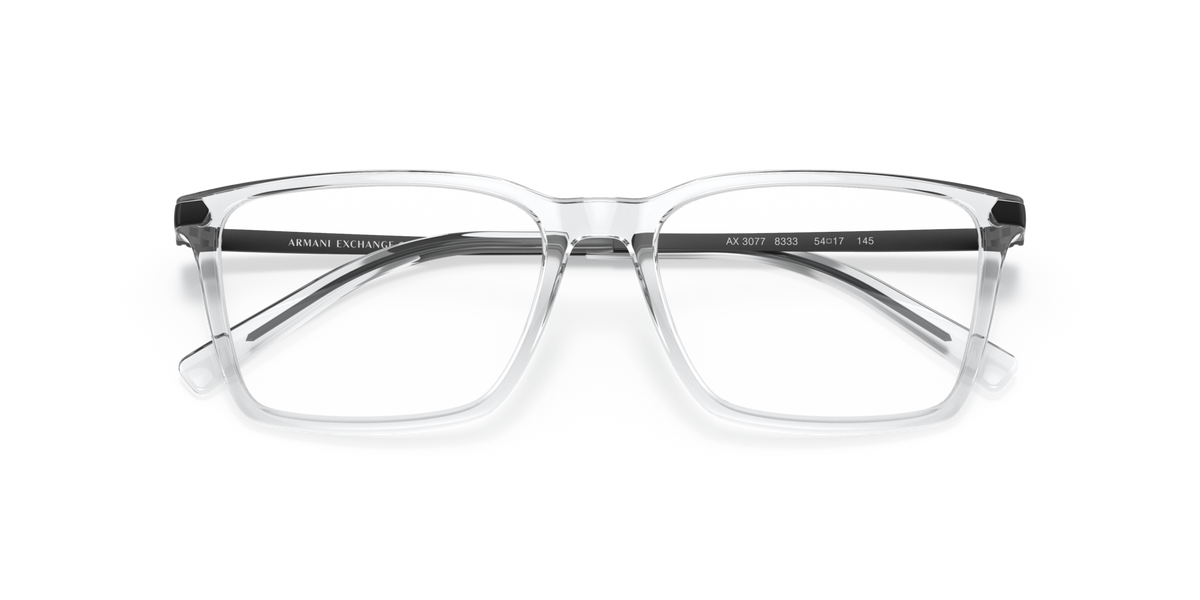Armani Exchange AX3077 8333 crystal eyeglasses 54mm folded view
