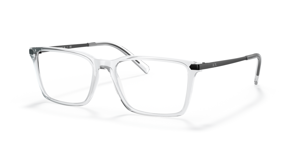 Armani Exchange AX3077 8333 crystal eyeglasses 54mm angled view