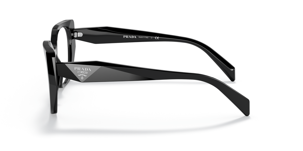 Prada PR18WV 1AB1O1 black eyeglasses 52mm side view