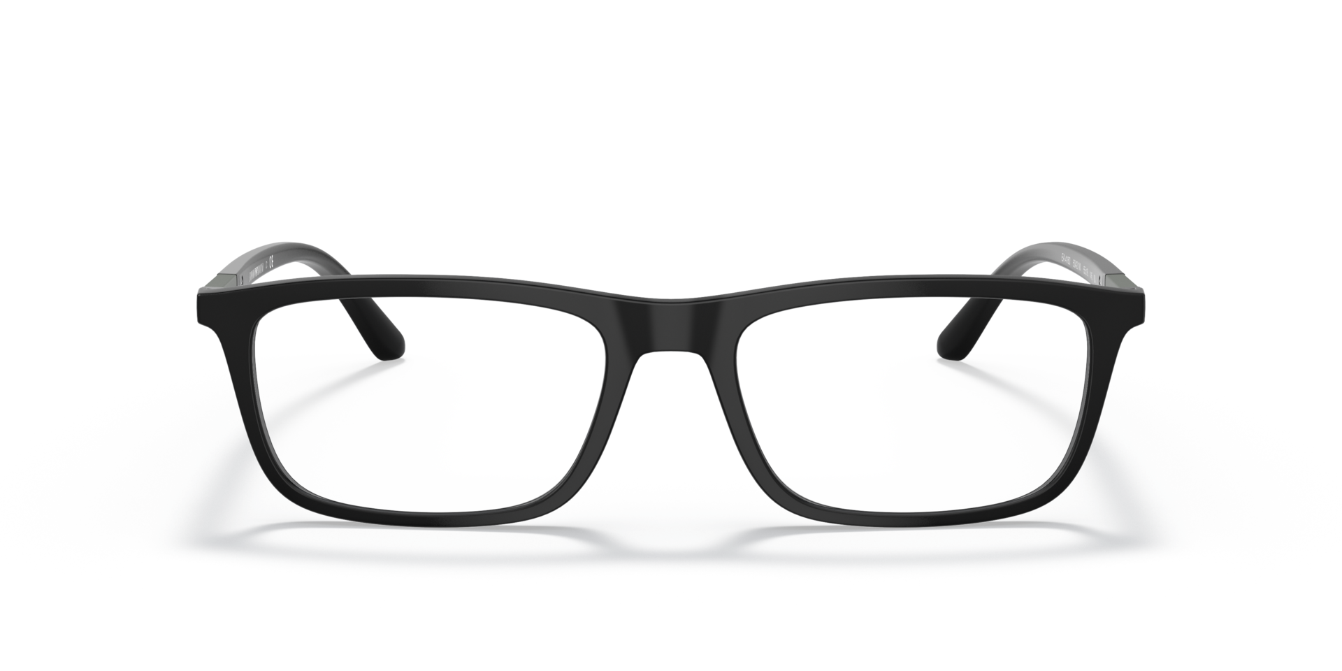 Emporio Armani EA4160 50421W matte black sunglasses 55mm front view