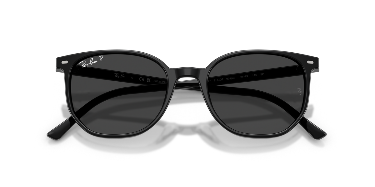 Ray-Ban RB2197 901/48 black sunglasses 52mm folded view