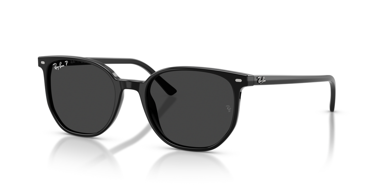 Ray-Ban RB2197 901/48 black sunglasses 52mm angled view