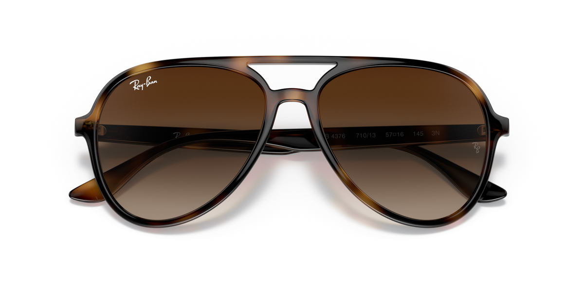 Ray-Ban RB4376 710/13 havana sunglasses 57mm folded view