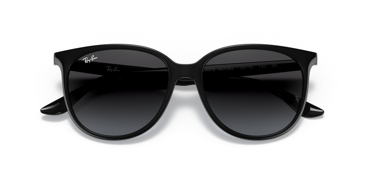 Ray-Ban RB4378 601/8G black sunglasses 54mm folded view