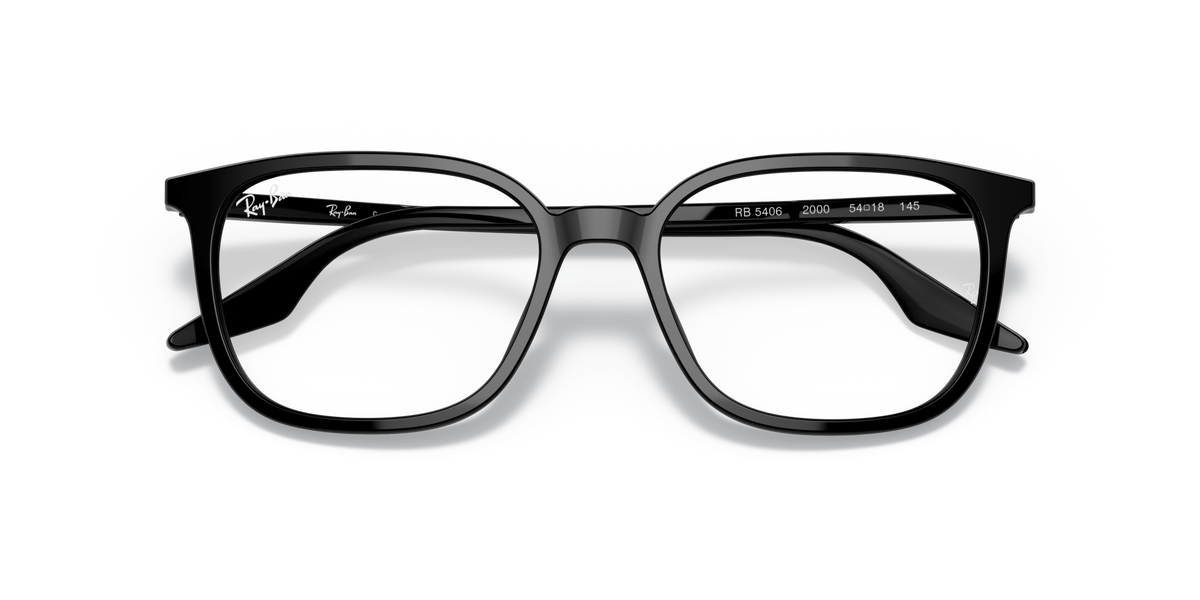 Ray-Ban RX5406 2000 black eyeglasses 52mm folded view