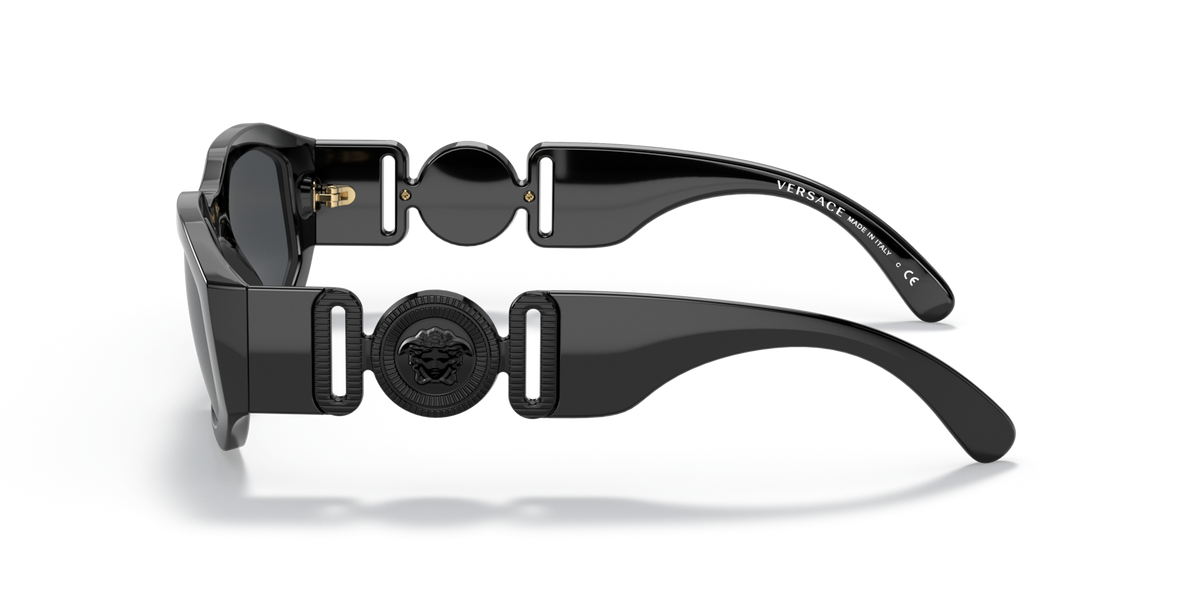 Versace VE4361 536087 black sunglasses 53mm side view