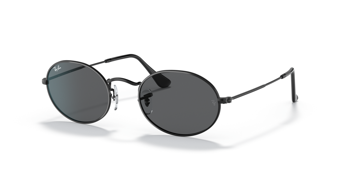 Ray-Ban RB3547 002/B1 black sunglasses 54mm angled view