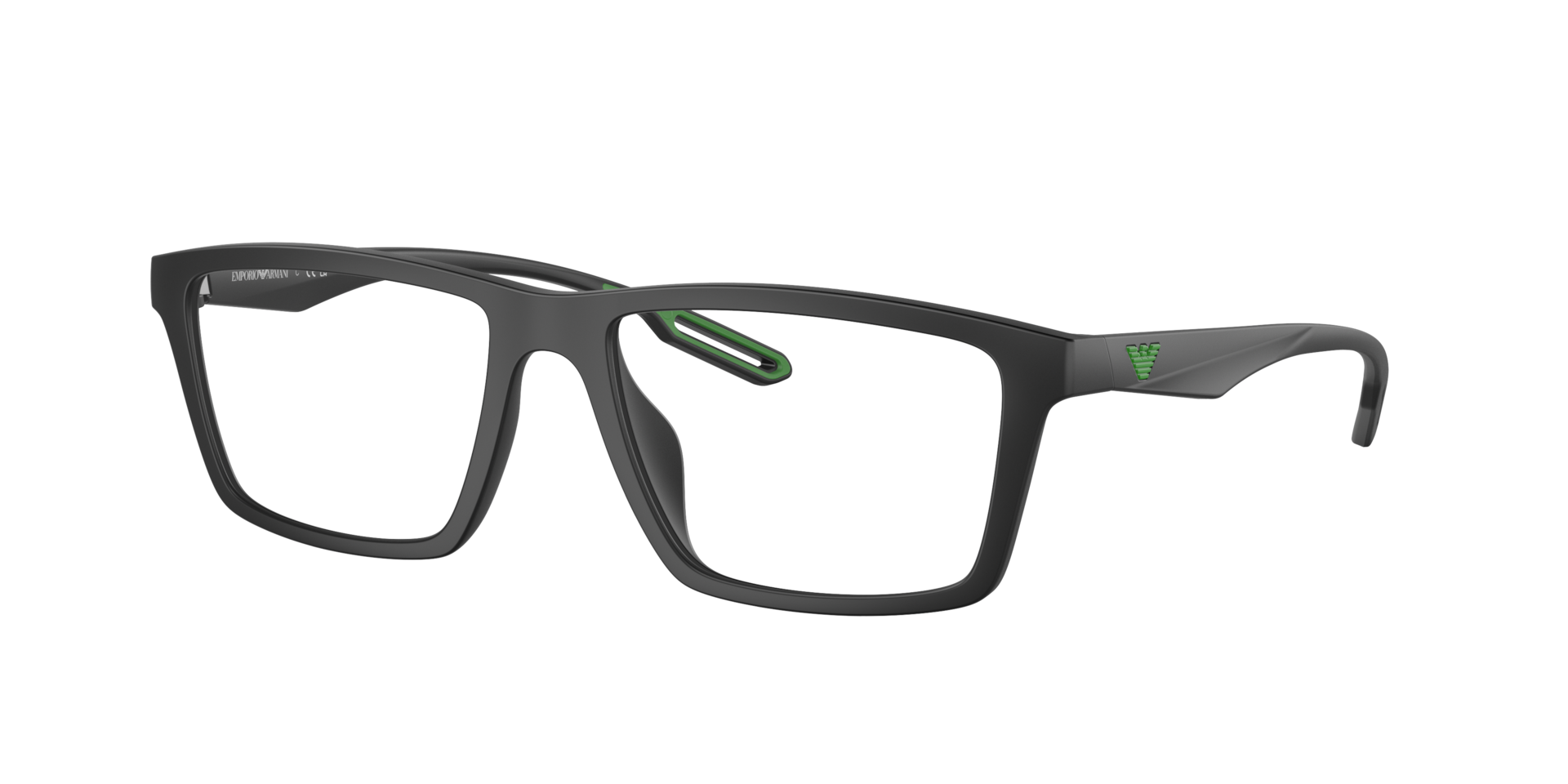 Emporio Armani EA4189U 50011W matte black sunglasses 55mm angled view