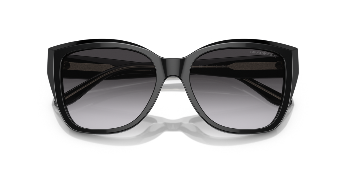 Emporio Armani EA4198 50178G black sunglasses 55mm folded view