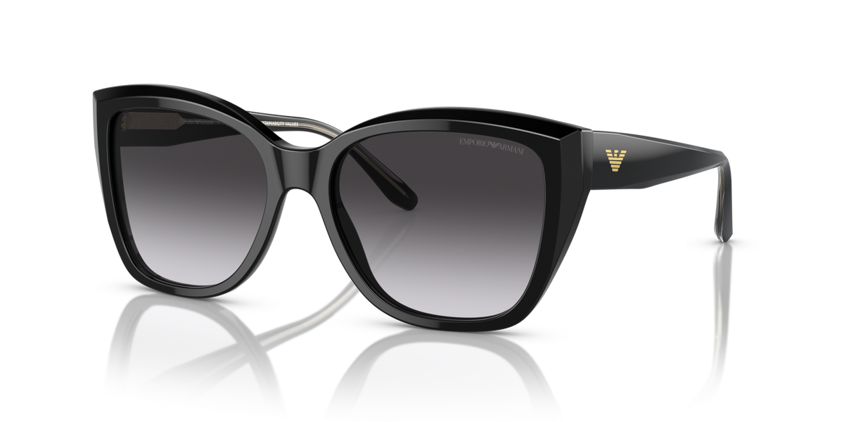 Emporio Armani EA4198 50178G black sunglasses 55mm angled view