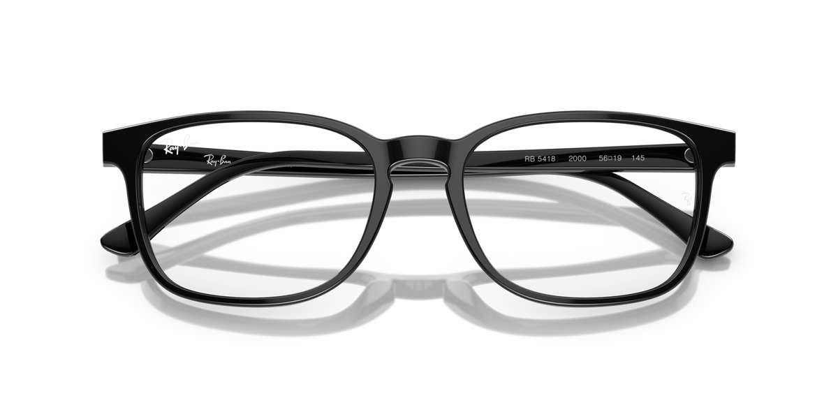 Ray-Ban RX5418 2000 black eyeglasses 54mm folded view