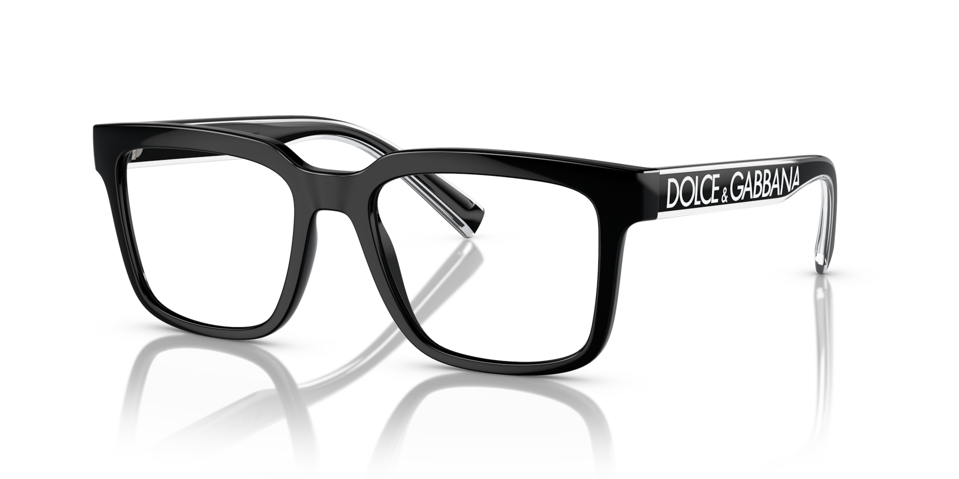 Dolce & Gabbana DG5101 501 black eyeglasses 50mm angled view