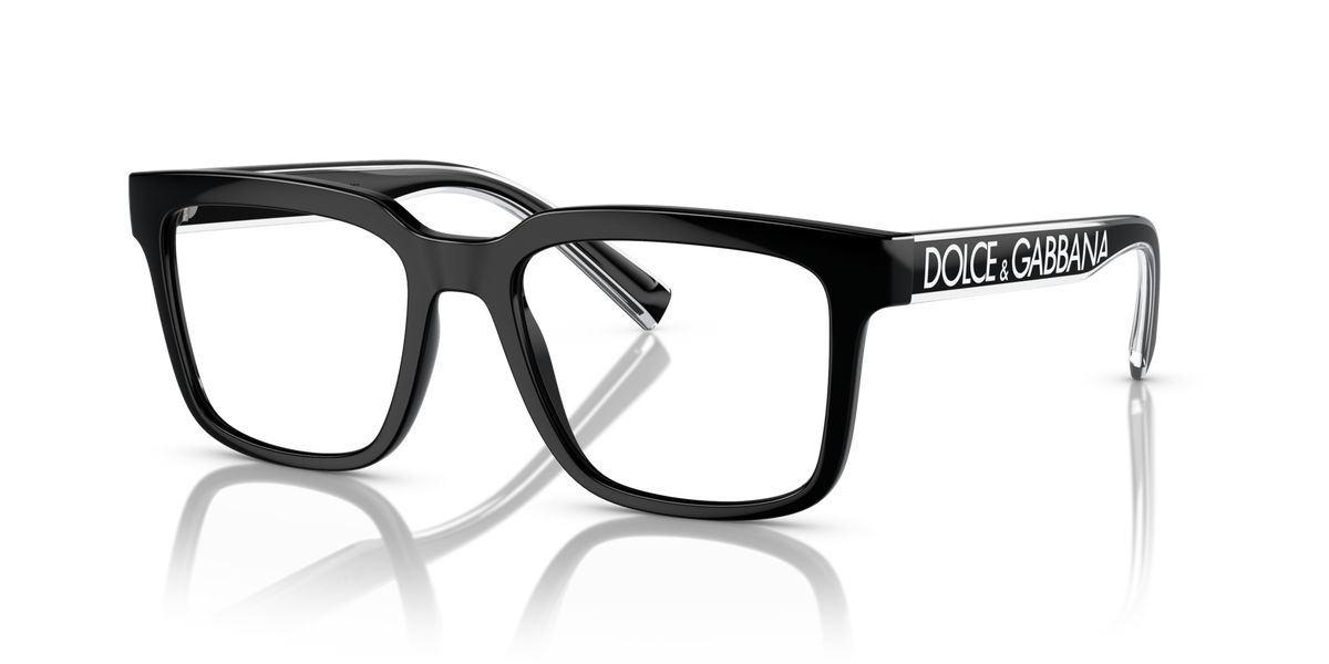 Dolce & Gabbana DG5101 501 black eyeglasses 52mm angled view