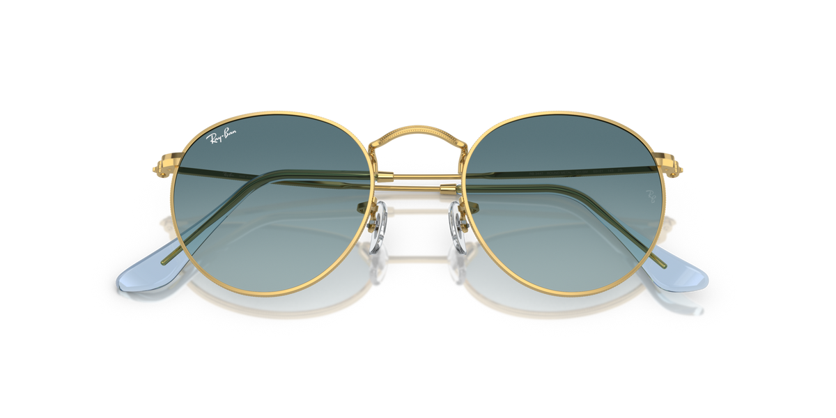 Ray-Ban RB3447 001/3M gold sunglasses 50mm folded view