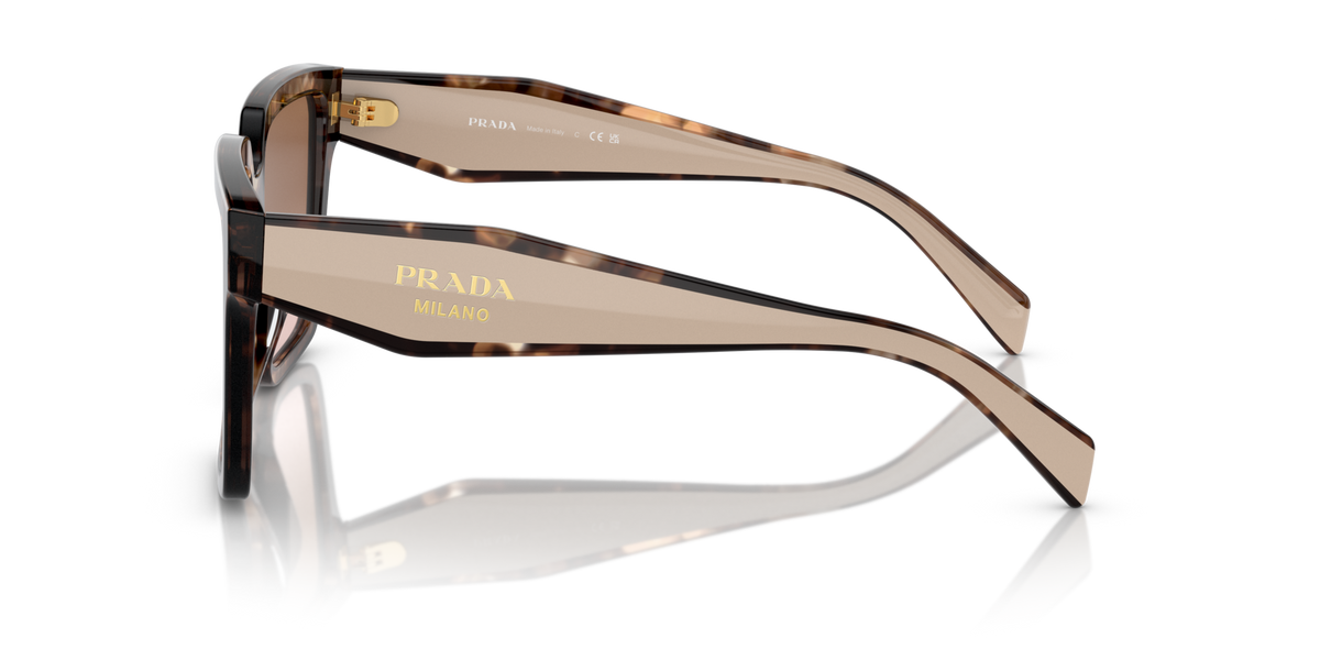 Prada PR24ZS 07R0A6 caramel tortoise sunglasses 56mm side view