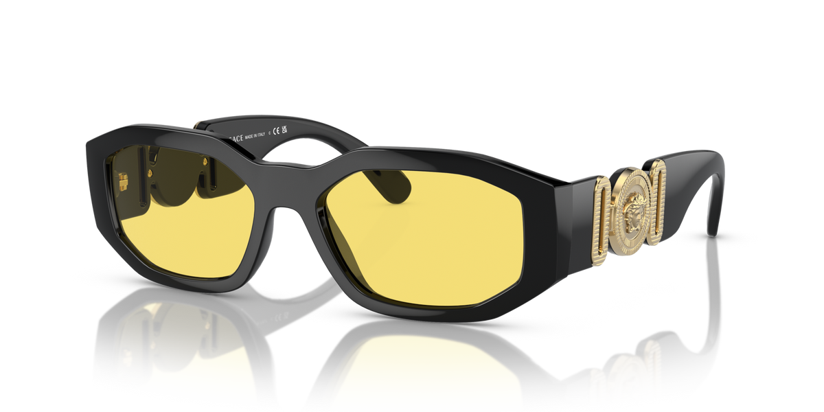 Versace VE4361 GB1/85 black sunglasses 53mm angled view