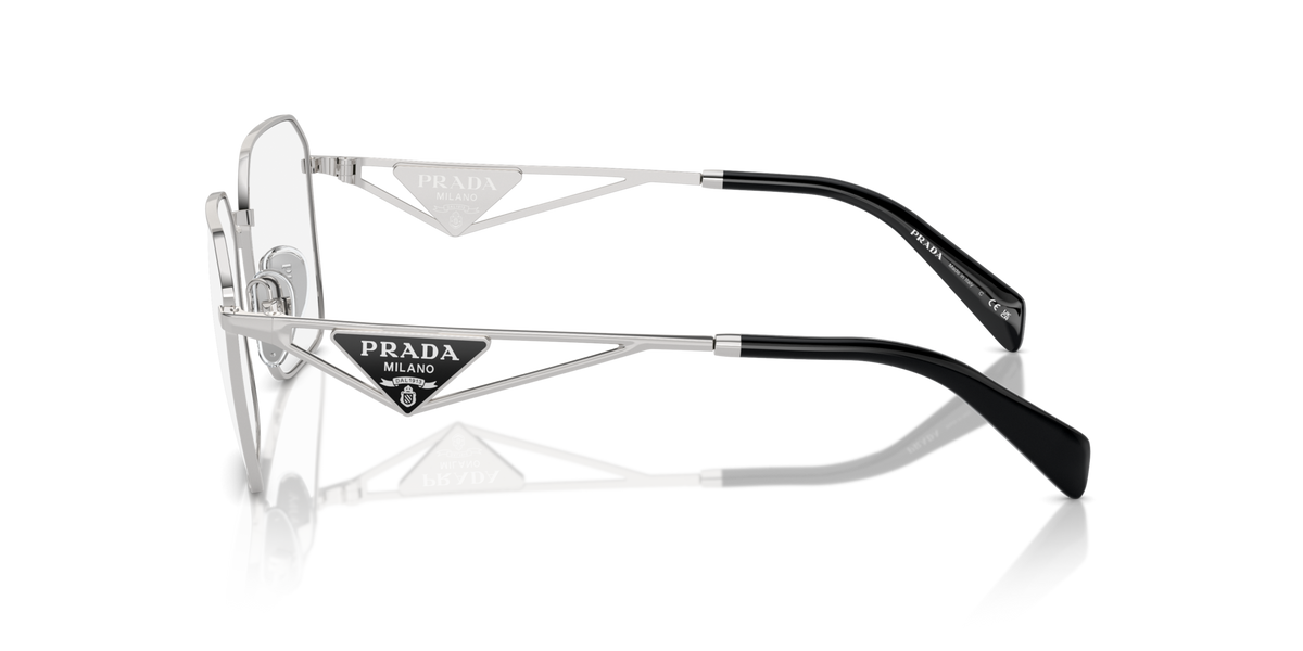 Prada PRA51V 1BC1O1 silver eyeglasses 55mm side view