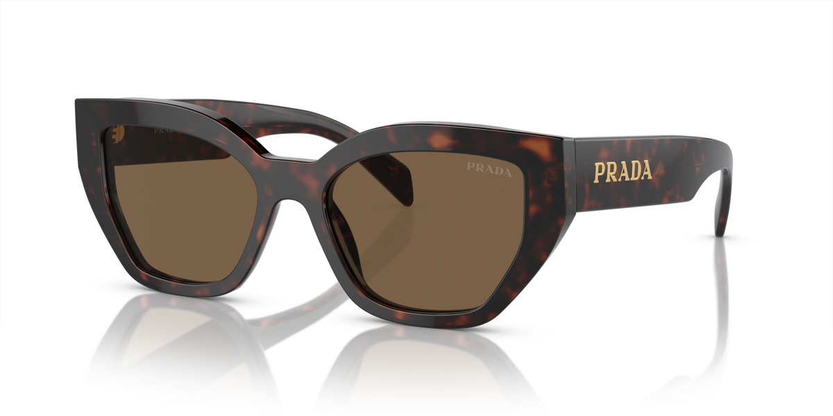 Prada PRA09S 16N5Y1 briar tortoise sunglasses 53mm angled view