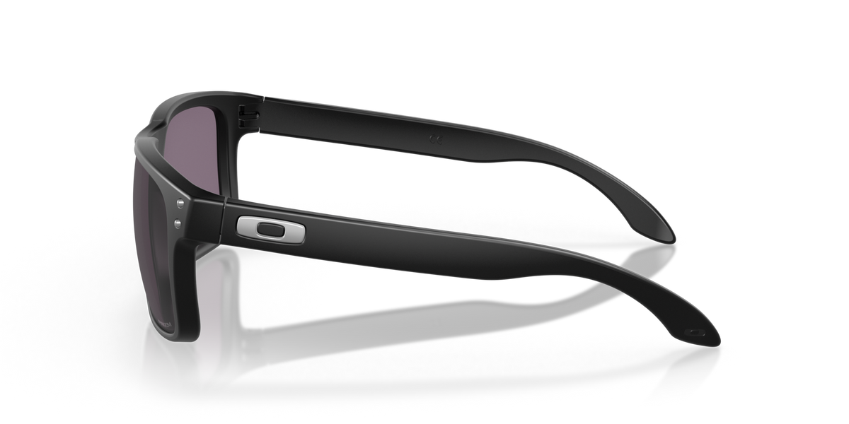 Oakley OO9102 E8 matte black sunglasses 55mm side view