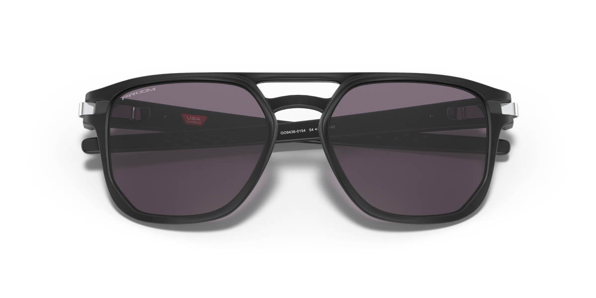Oakley OO9436 01 matte black sunglasses 54mm folded view
