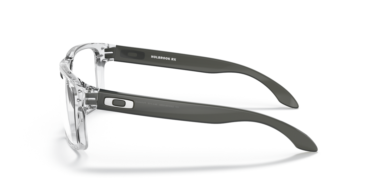 Oakley OX8156 03 polished clear eyeglasses 54mm side view