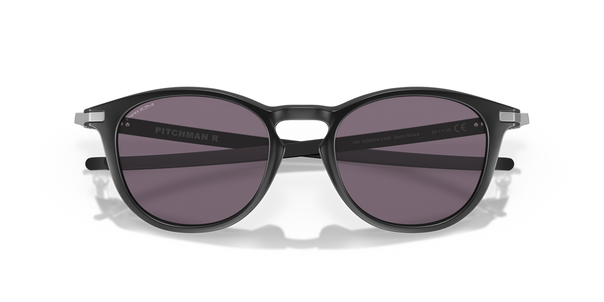 Oakley OO9439 01 satin black sunglasses 50mm folded view