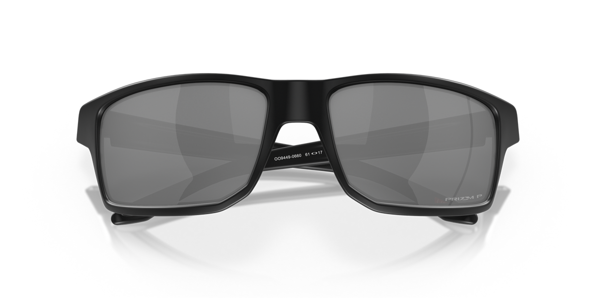Oakley OO9449 06 matte black sunglasses 60mm folded view