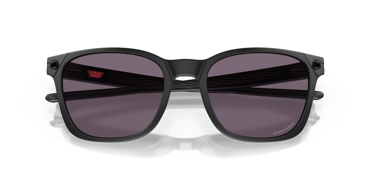 Oakley OO9018 01 matte black sunglasses 55mm folded view