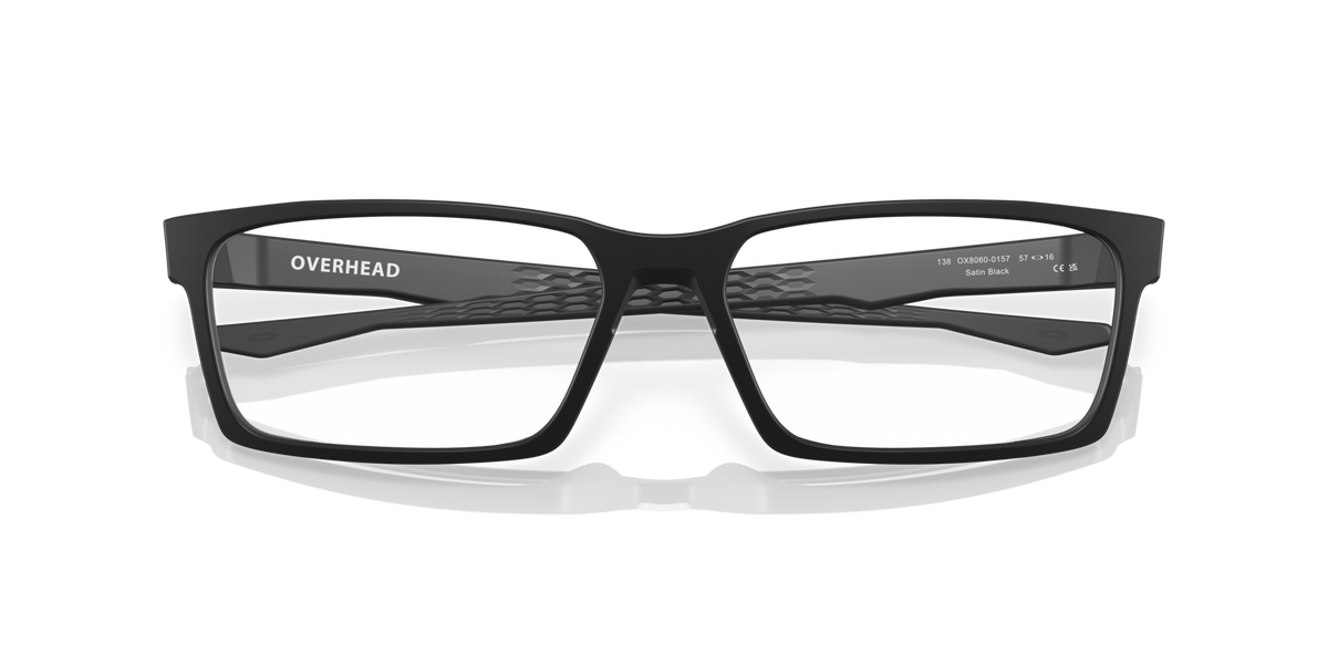 Oakley OX8060 01 satin black eyeglasses 57mm folded view