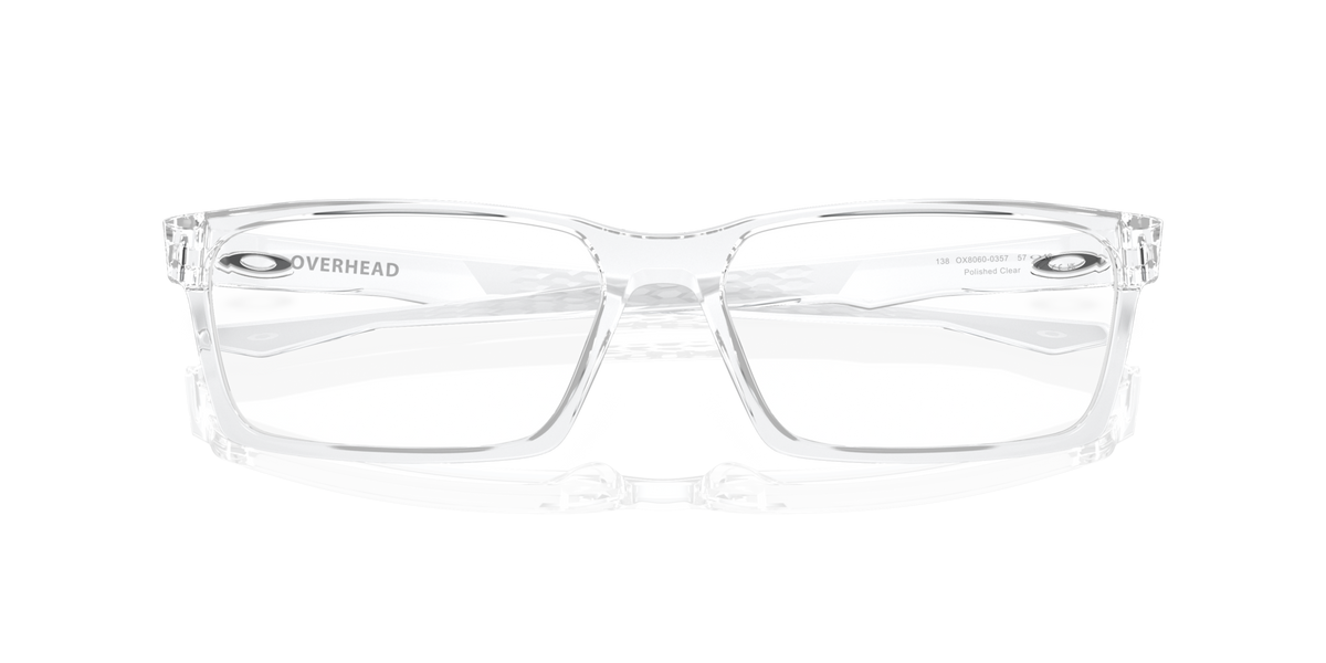 Oakley OX8060 35 polished clear eyeglasses 57mm folded view