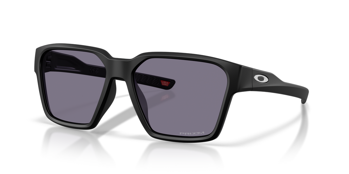 Oakley OO9497 01 matte black sunglasses 58mm angled view