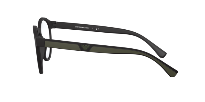 Emporio Armani EA4152 50421W matte black sunglasses 52mm side view