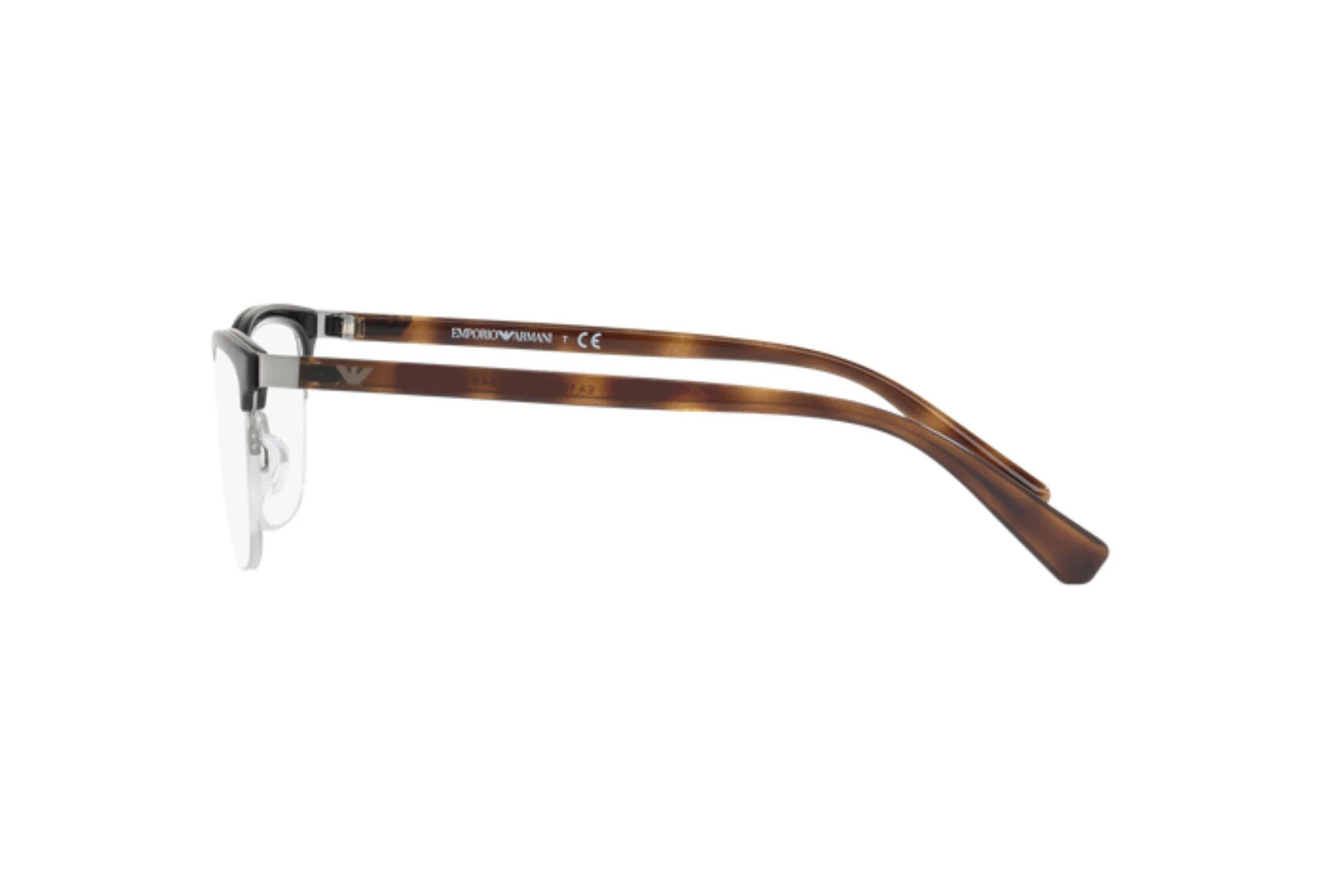Emporio Armani EA1066 3010 matte gunmetal eyeglasses 52mm angled view