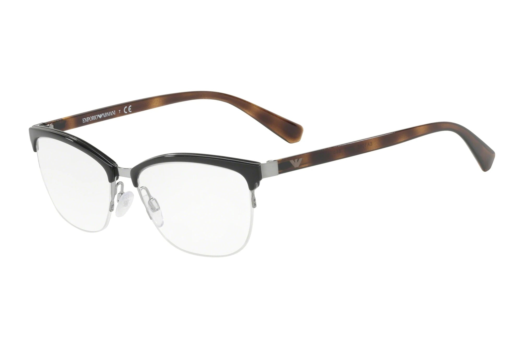Emporio Armani EA1066 3010 matte gunmetal eyeglasses 52mm front view