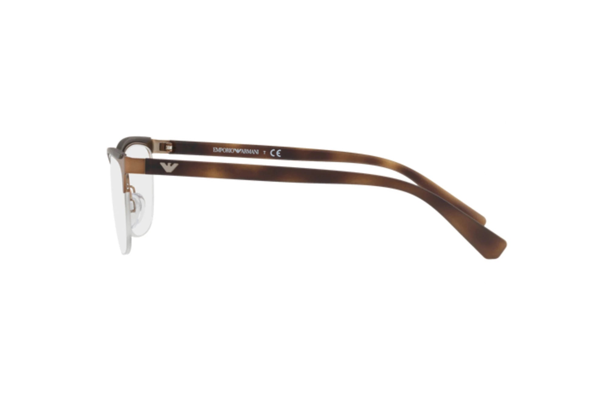 Emporio Armani EA1068 3201 matte bronze eyeglasses 53mm angled view