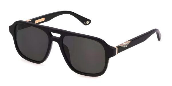 Police Origins 61 SPLL83 700P – Shiny Black Polarized Sunglasses (56mm)