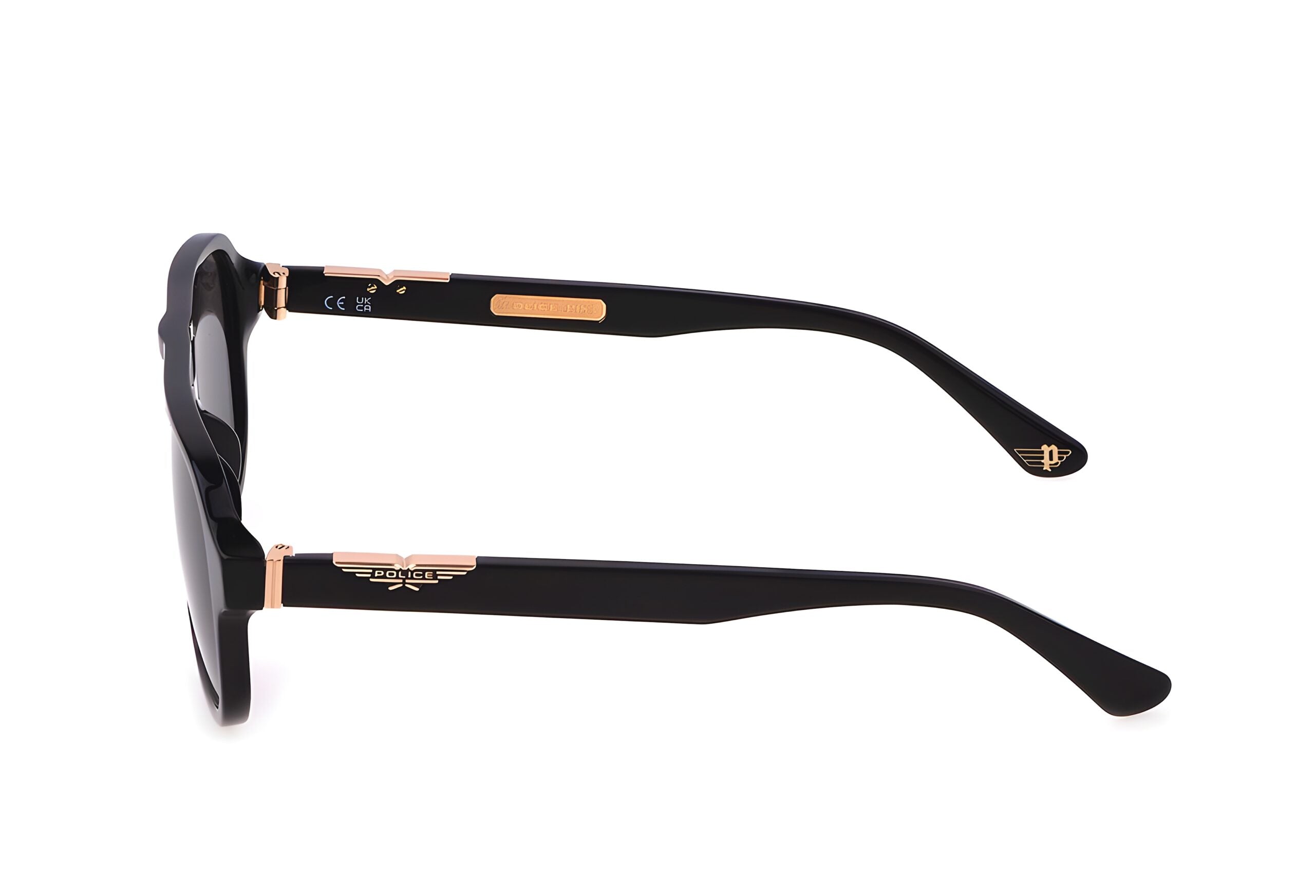 Police Origins 61 SPLL83 700P – Shiny Black Polarized Sunglasses (56mm)