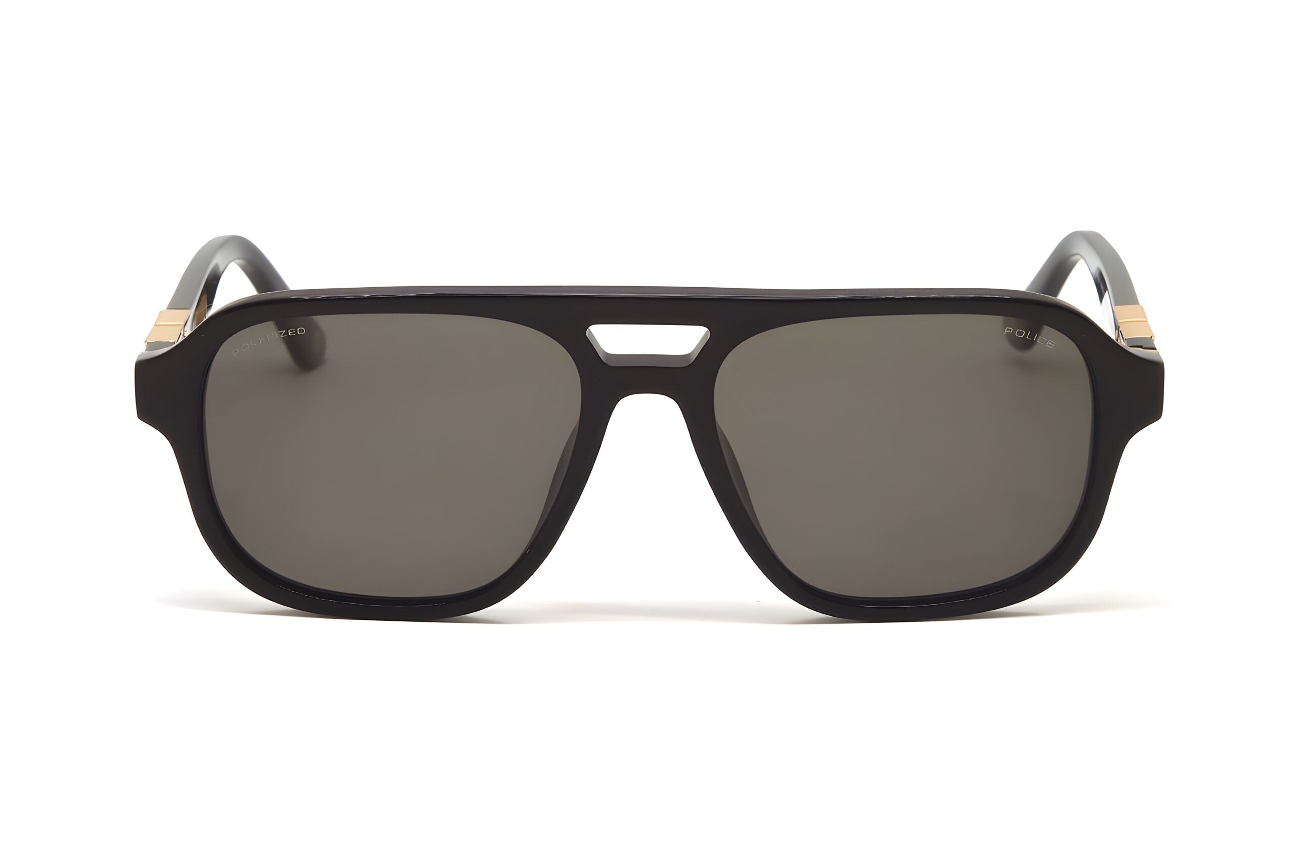 Police Origins 61 SPLL83 700P – Shiny Black Polarized Sunglasses (56mm)