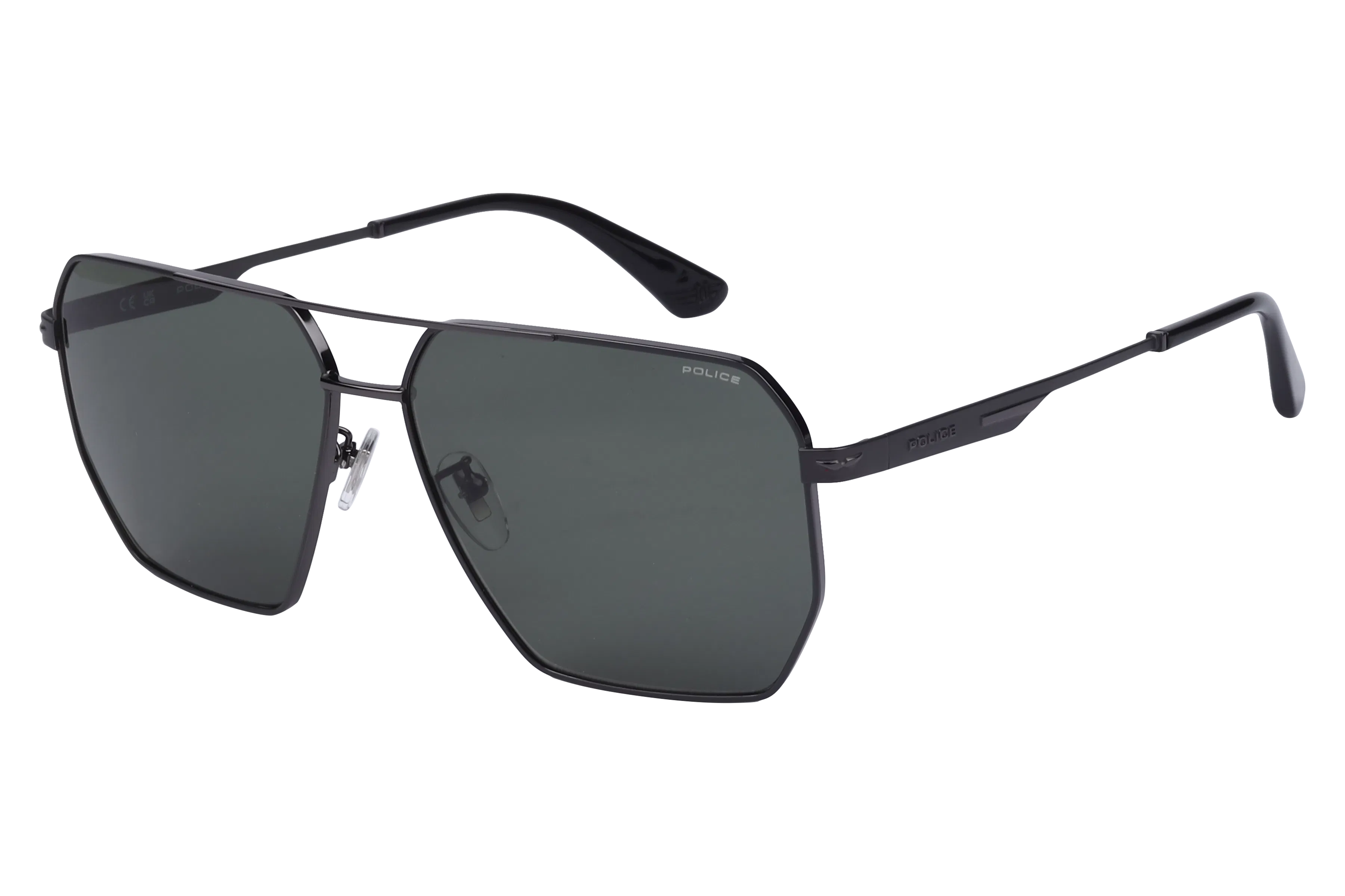 Police SPLL79 0584 – Matte Dark Green Sunglasses (61mm)