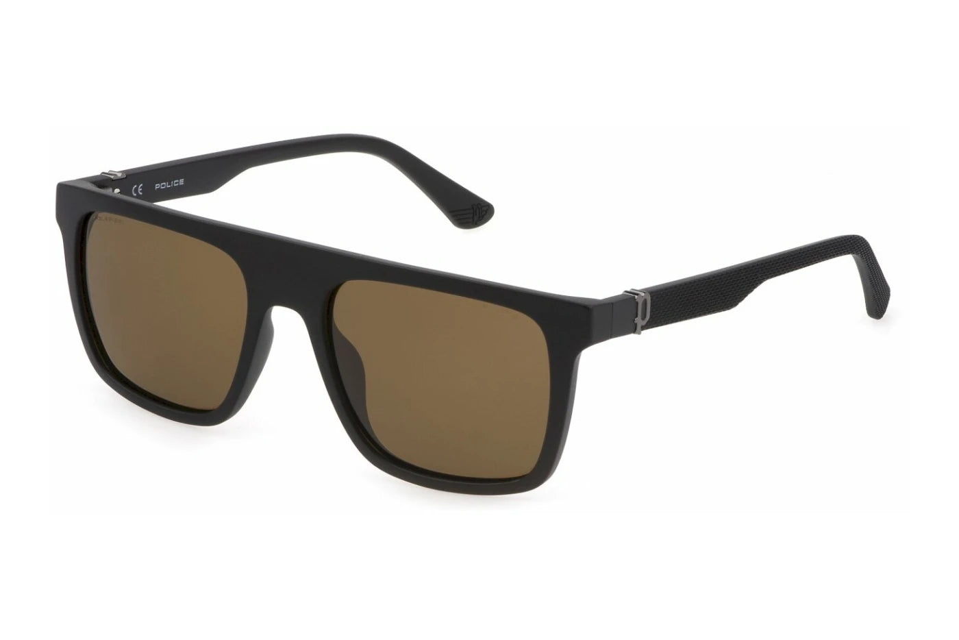 Police Beyond Lite 2 SPLF61 U28P matte black polarized sunglasses 55mm front view